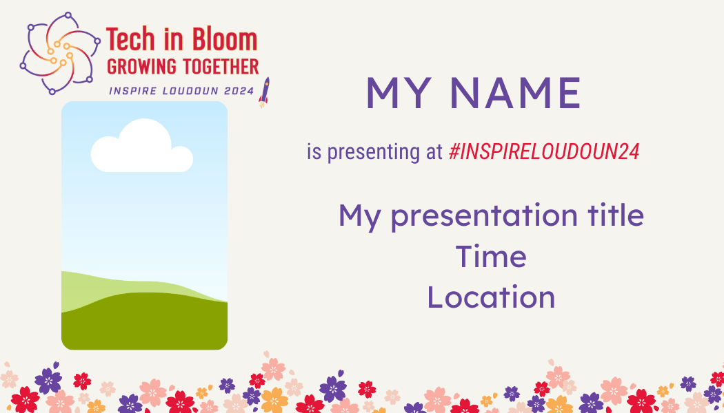 Attendee Badge for posting on social media | My name is attending #inspireloudoun24