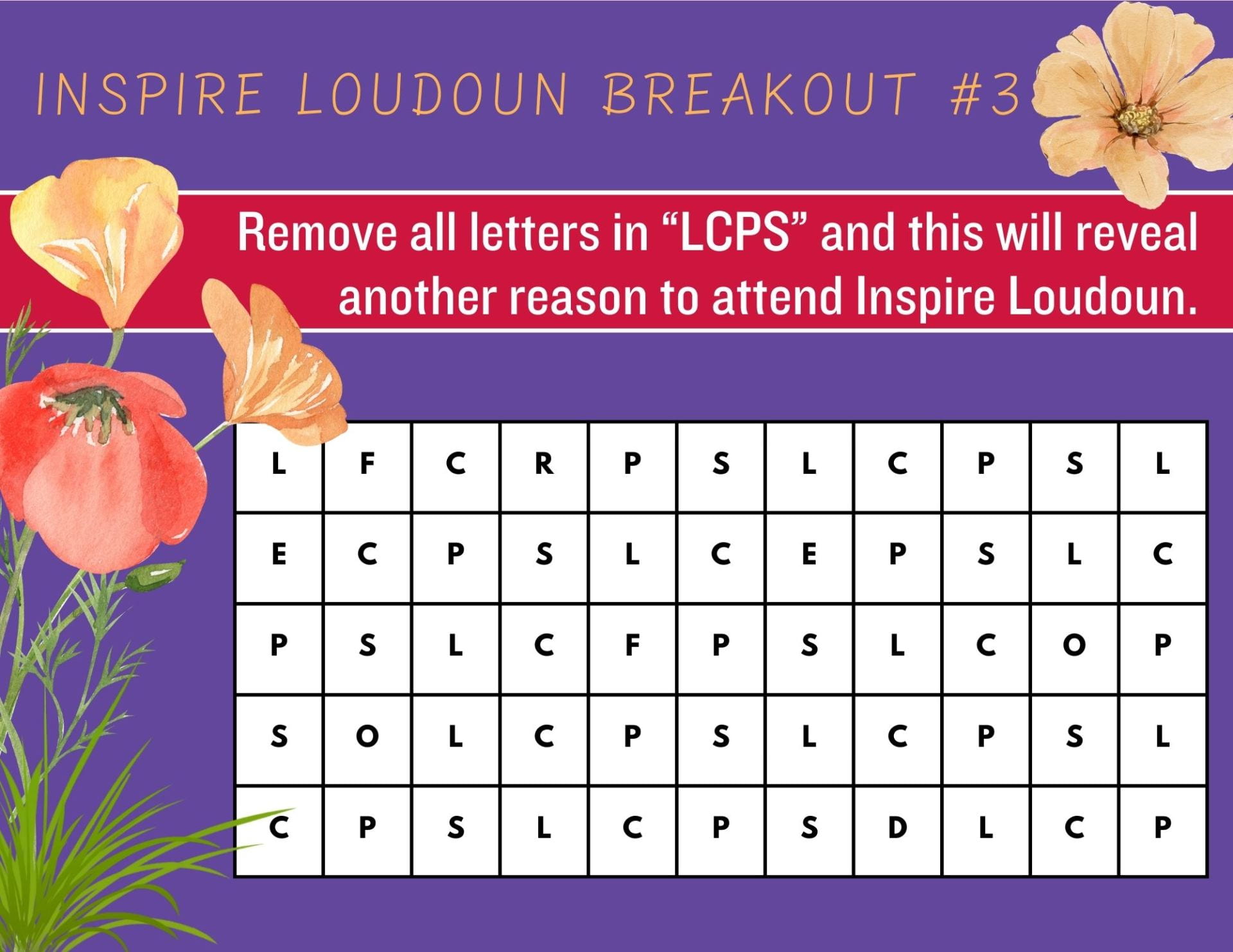Inspire Loudoun Breakout Clue #3